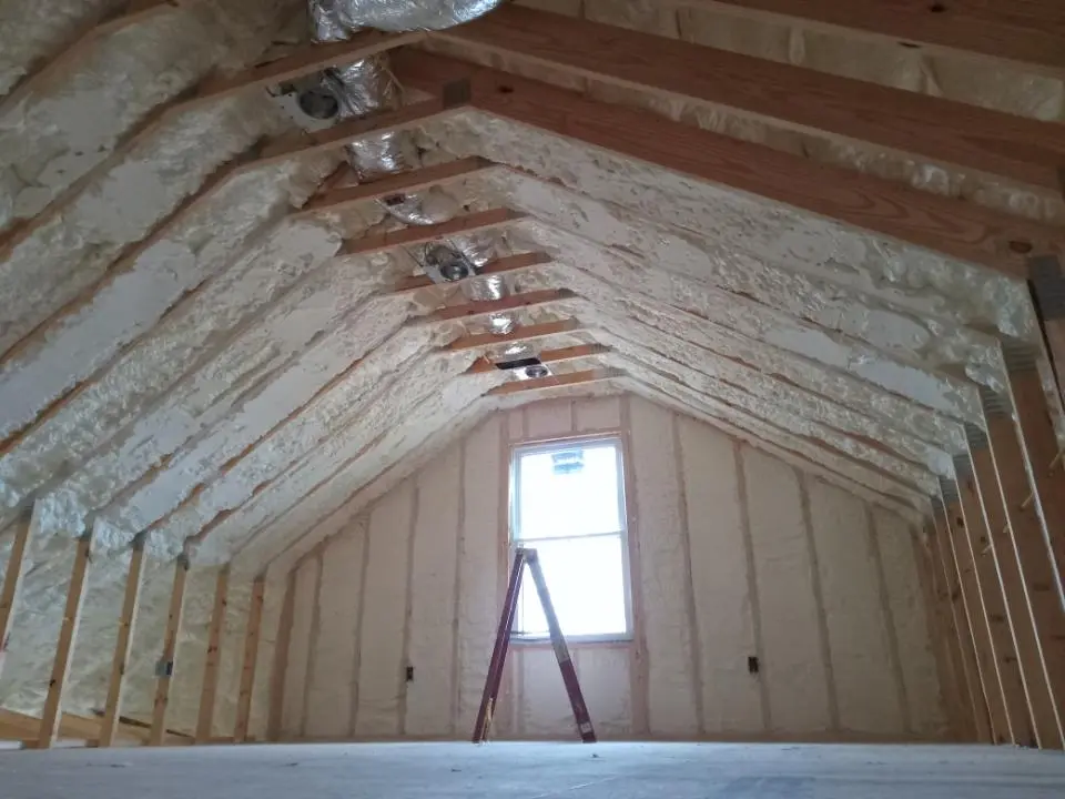 Spray foam roofing application for Crawl Space Insulation project in Stockbridge